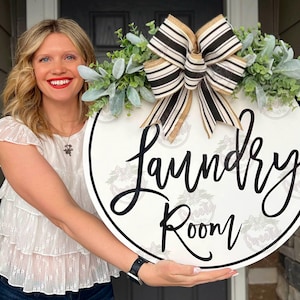 Laundry Room Sign | Laundry Room Decor | The Laundry Room | Wash Dry Fold | Wood Wall Art | Home Decor | Housewarming Gift