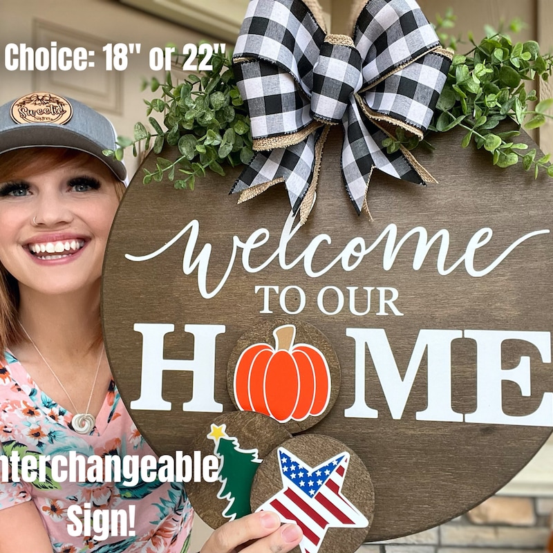 Interchangeable Welcome Sign - Etsy