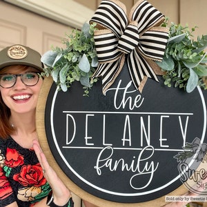 Front Door Decor | Front Door Wreath | Last Name/Family | Front Door Sign | Front Door Hanger | Year Round Wreath | Home Decor