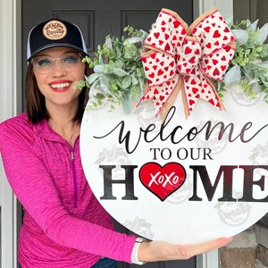 Valentines Front Door Decor | Valentine's Front Door Wreath | Valentine's Day Wreath | Valentine's Door Hanger | Valentines Door Wreath