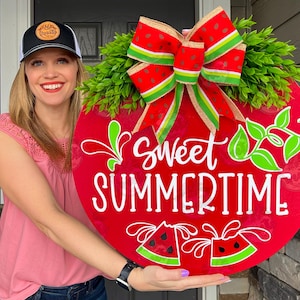 Summer Front Door Decor | Sweet Summertime Wreath | Summer Wreath | Summer Decor | Summer Sign | Front Door Wreath | Summer  Door Hanger