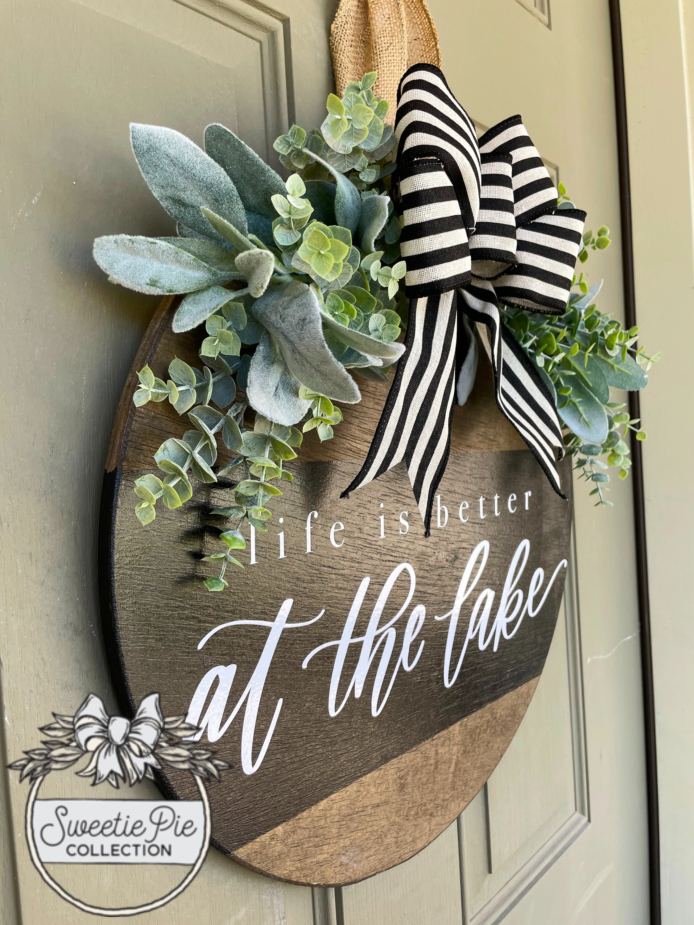 Front Door Decor Lake House Front Door Wreath Life Is Etsy