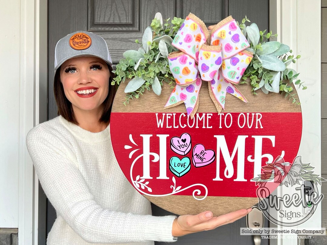 Valentines Front Door Decor Valentine's Sign Valentines Decor Valentine