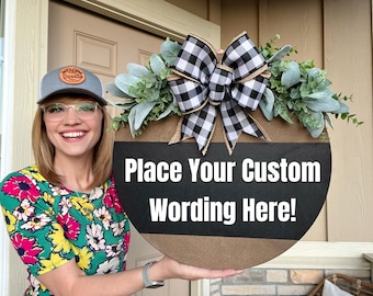 Front Door Decor | CUSTOM | Front Door Wreath | Front Door Sign | Front Door Hanger | Year Round Wreath | Home Decor