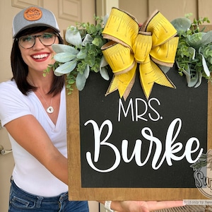 Teacher Door | Teacher Door Sign | Teacher Name | Classroom Sign | Teacher Gift | Teacher Appreciation | Welcome To Our Classroom |Classroom