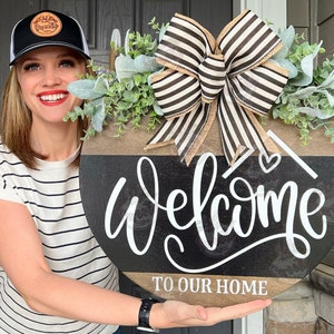 Front Door Decor | Front Door Wreath | Welcome To Our Home | Year Round Wreath | Door Hanger | Housewarming Gift | Home Decor