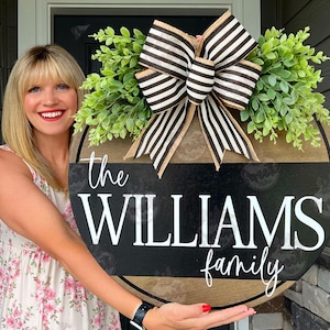 Front Door Decor | Last Name/Family | Year Round Wreath | Front Door Hanger | Personalized Door Wreath | Housewarming Gift | Home Decor