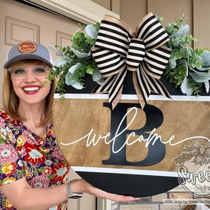 Front Door Decor | Last Name/Family | Year Round Wreath | Front Door Hanger | Front Door Wreath | Personalized | Front Door Sign