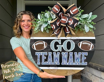 Front Door Decor | Football Sign | Sports Sign | Football Gift | Football Door Hanger | Year Round Wreath | Football Door Sign | Sports Gift