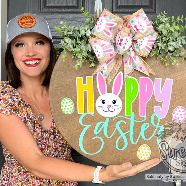 Easter Front Door Decor | Happy Easter | Easter Decor | Easter Wreath | Easter Door Hanger | Easter Door Wreath | Easter Sign