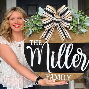 Front Door Decor | Last Name/Family | Year Round Wreath | Front Door Hanger | Personalized Door Wreath | Housewarming Gift | Home Decor