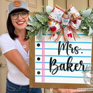 Teacher Door | Teacher Door Sign | Teacher Name | Classroom Sign | Teacher Gift | Teacher Appreciation | Welcome To Our Classroom |Classroom