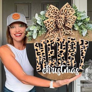 Christmas Front Door Decor | Merry Christmas | Christmas Door Hanger | Christmas Decor | Christmas Sign | Christmas Door Wreath |