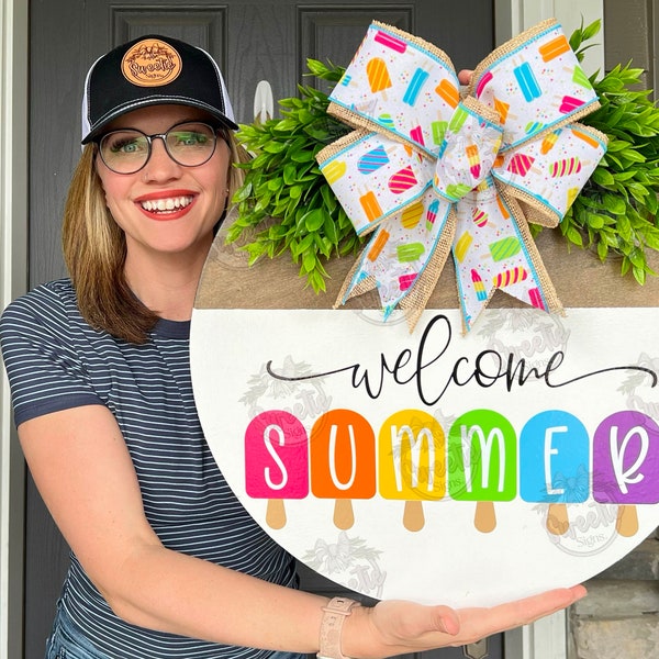 Summer Front Door Decor | Welcome Summer | Popsicles | Summer Door Hanger | Summer Wreath | Summer Door Wreath | Summer Door Sign | Summer