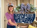 Lake House Front Door Decor | Lake House | Lake House Wreath | Life Is Better At The Lake | Lake House Sign | Lake House Door Hanger