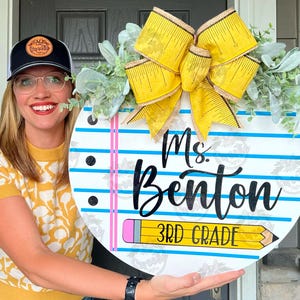 Teacher | Teacher Door Sign | Teacher Name | Classroom Sign | Teacher Gift | Teacher Appreciation | Welcome To Our Classroom | Classroom
