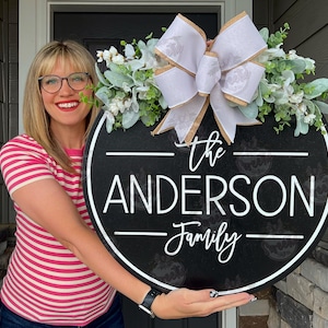 Front Door Decor | Last Name/Family | Year Round Wreath | Front Door Hanger | Personalized Door Wreath | Housewarming Gift | Home Decor