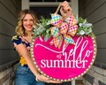 Summer Front Door Decor | Hello Summer | Summer Door Hanger | Summer Wreath | Summer Door Wreath | Summer Porch Decor | Summer Sign