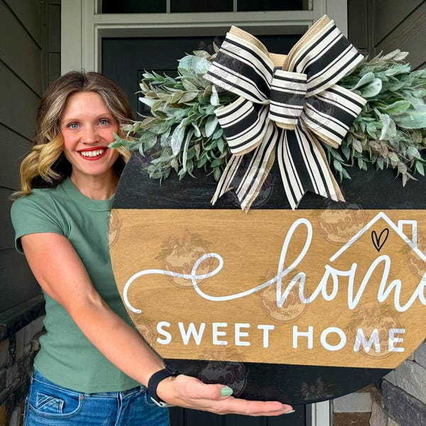 Home Sweet Home Door Sign | Year Round Door Hanger