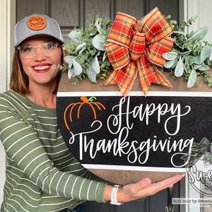 Fall Front Door Decor | Happy Thanksgiving | Fall Wreath | Fall Decor | Fall Door Sign | Fall Front Door Wreath | Fall Door Hanger | Fall