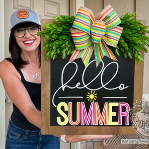 Summer Front Door Decor | Hello Summer Wreath | Summer Wreath | Popsicles | Summer Sign | Front Door Wreath | Summer Door Hanger