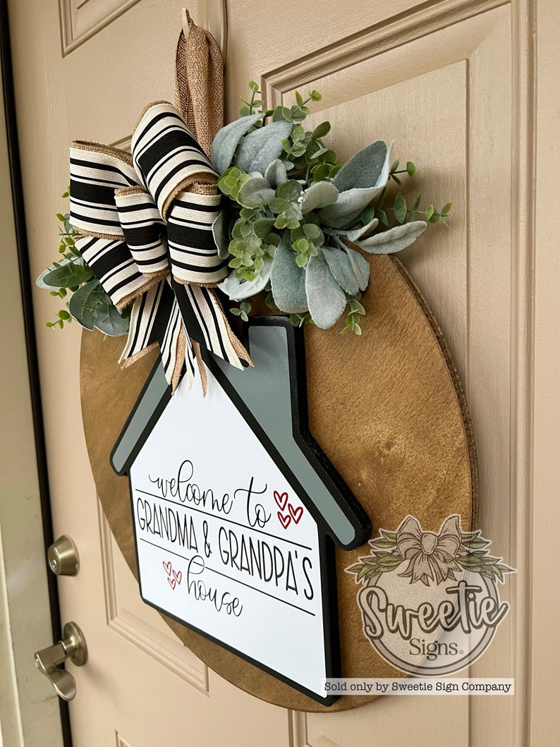 Grandparents Front Door Decor | Grandparents Front Door Sign | Welcome ...