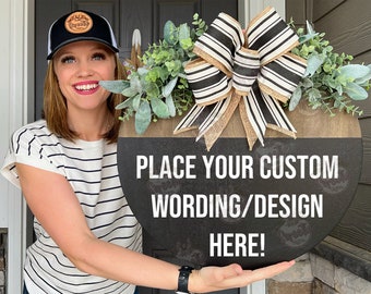 Front Door Decor | CUSTOM | Front Door Wreath | Front Door Sign | Front Door Hanger | Year Round Wreath | Home Decor