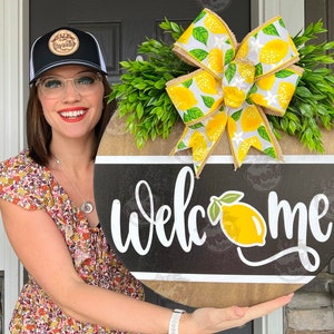 Summer Front Door Decor | Summer Wreath | Welcome | Spring Wreath | Lemon | Front Door Wreath | Door Hanger | Door Wreath