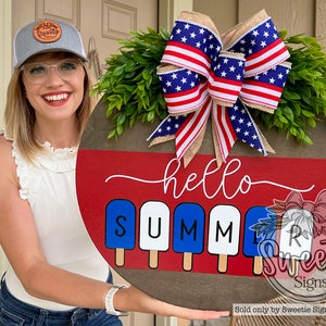 Summer Front Door Decor | Hello Summer | Popsicles | Summer Door Hanger | Summer Wreath | Summer Door Wreath | Summer Door Sign | Summer