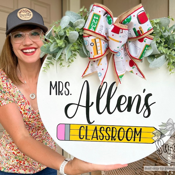 Teacher Door | Teacher Door Sign | Teacher Name | Classroom Sign | Teacher Gift | Teacher Appreciation | Welcome To Our Classroom |Classroom