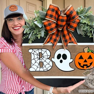 Front Door Decor | Happy Halloween | Halloween Wreath | Boo! | Door Hanger | Front Door Decor | Door Wreath | Housewarming Gift | Fall Decor