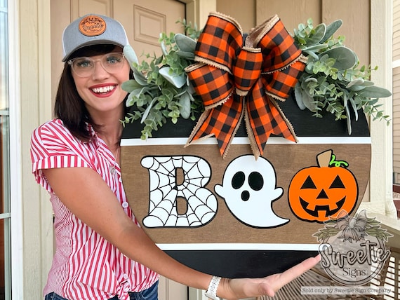 Front Door Decor | Happy Halloween | Halloween Wreath | Boo! | Door Hanger | Front Door Decor | Door Wreath | Housewarming Gift | Fall Decor