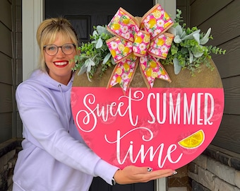 Summer Door Decor | Sweet Summer Time | Summer Door Hanger | Summer Wreath | Summer Door Wreath | Summer Door Sign | Summer