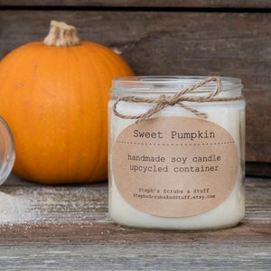 Pumpkin Spice Soy Candle, Pumpkin Candle Soy, Soy Candle, Fall Decor, Fall Candle, Autumn Candle, Holiday Candle, Pumpkin Spice Latte image 1