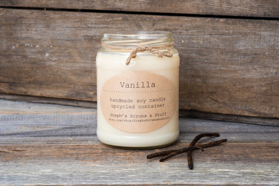 Vanilla Bean Soy Candle, Vanilla Candle, Soy Candle Vanilla, Scented