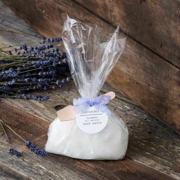 Lavender Scented Bath Salts, Bath Soak, Therapeutic Bath Salts, Lavender Gift, Moisturizing Salts, Essential Oil Bath Salts