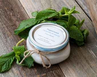 Natural Peppermint Face Scrub, Exfoliating Scrub, Face Wash, Acne Face Scrub, Facial Cleanser, Natural Skin Care, Tea Tree Skin Care