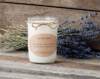 Lavender Scented Soy Candle, Lavender Candle, Floral Scented Candle, Lavender Candles Wedding Favors, Soy Candle Favors, Lavender Gifts