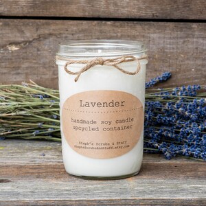 Lavender Scented Soy Candle, Lavender Candle, Floral Scented Candle, Lavender Candles Wedding Favors, Soy Candle Favors, Lavender Gifts image 2