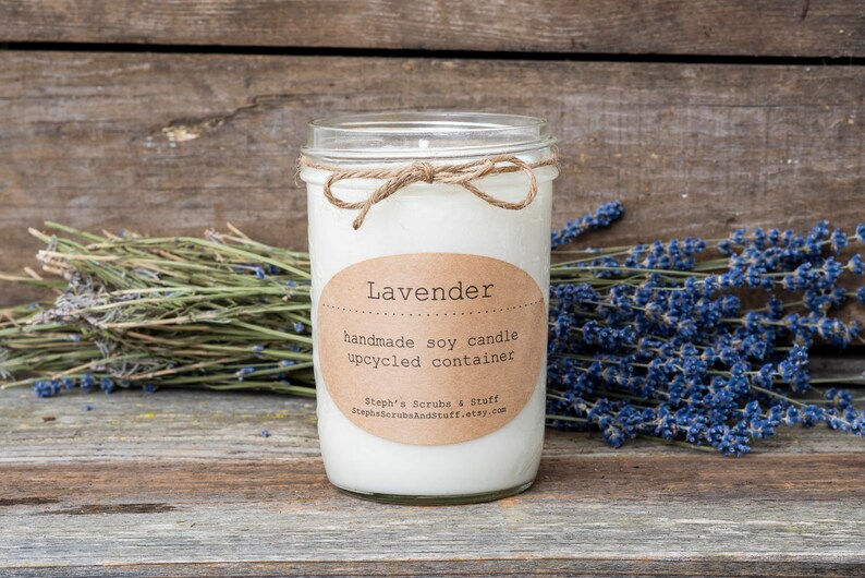 Lavender Scented Soy Candle, Lavender Candle, Floral Scented Candle, Lavender Candles Wedding Favors, Soy Candle Favors, Lavender Gifts image 2