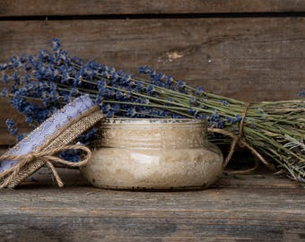 Organic Lavender Sugar Scrub, Lavender Scrub, Lavender Scented Gift, Lavender Bath Scrub, Organic Body Scrub, Lavender Lover Gift