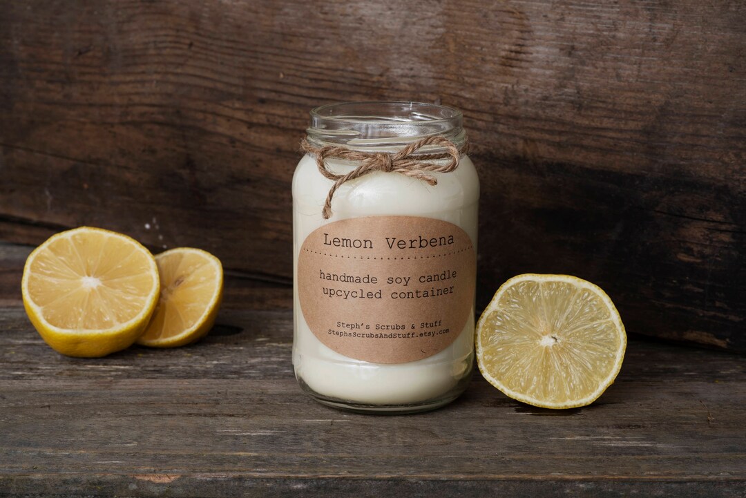 Lemon Verbena Soy Candle Lemon Candle Scented Candle Soy - Etsy