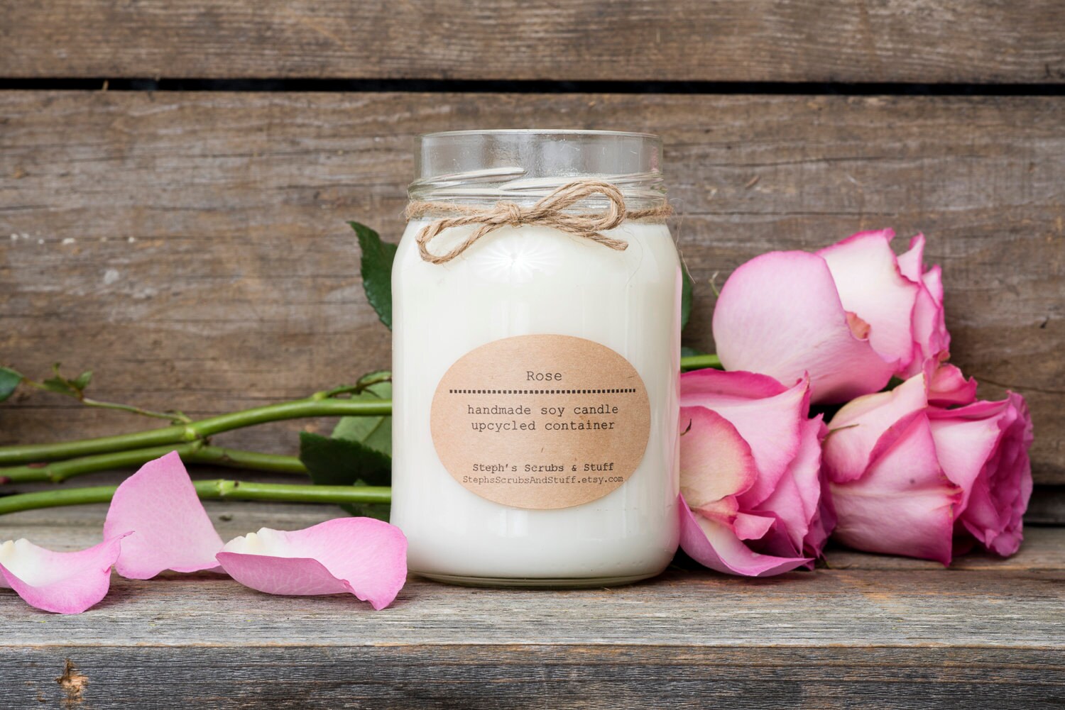 Rose Candle Rose Soy Candle Rose Soy Wax Candle Soy Candle