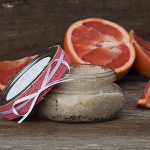 Organic Grapefruit Body Scrub, Sugar Scrub, Vegan Skin Care, Exfoliating Scrub, Bath Scrub, Organic Sugar Body Scrub, Grapefruit Scented