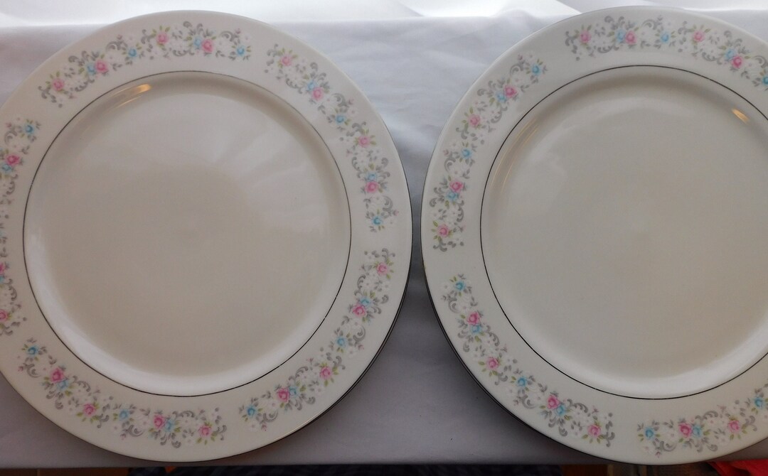 4 Dynasty Fine China Dinner Plates RAPTURE Pattern Set 101/2 Inches