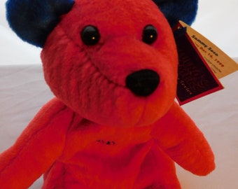 SAMMY SOSA Red and Blue Bear Plush from Salvino's Bammers Family Series 1999 Pristine (box 6)