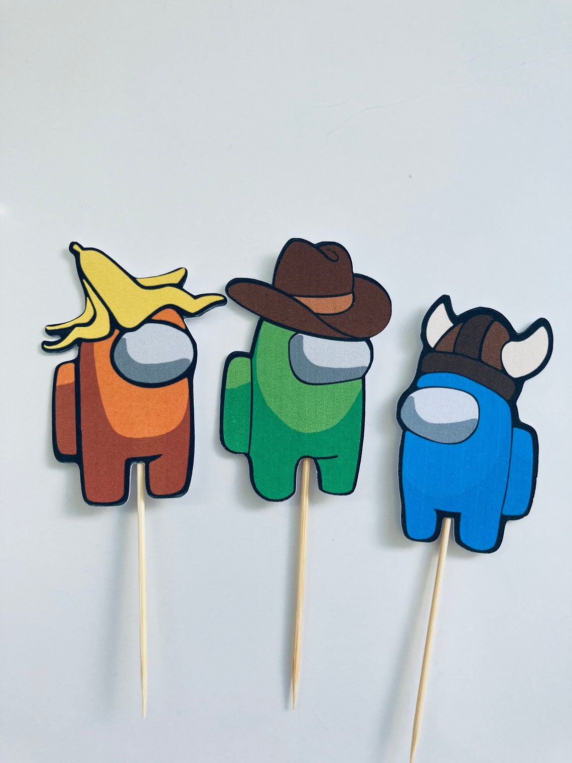 Handmade Among Us Cupcake Toppers Custom Cupcake Toppers Etsy UK