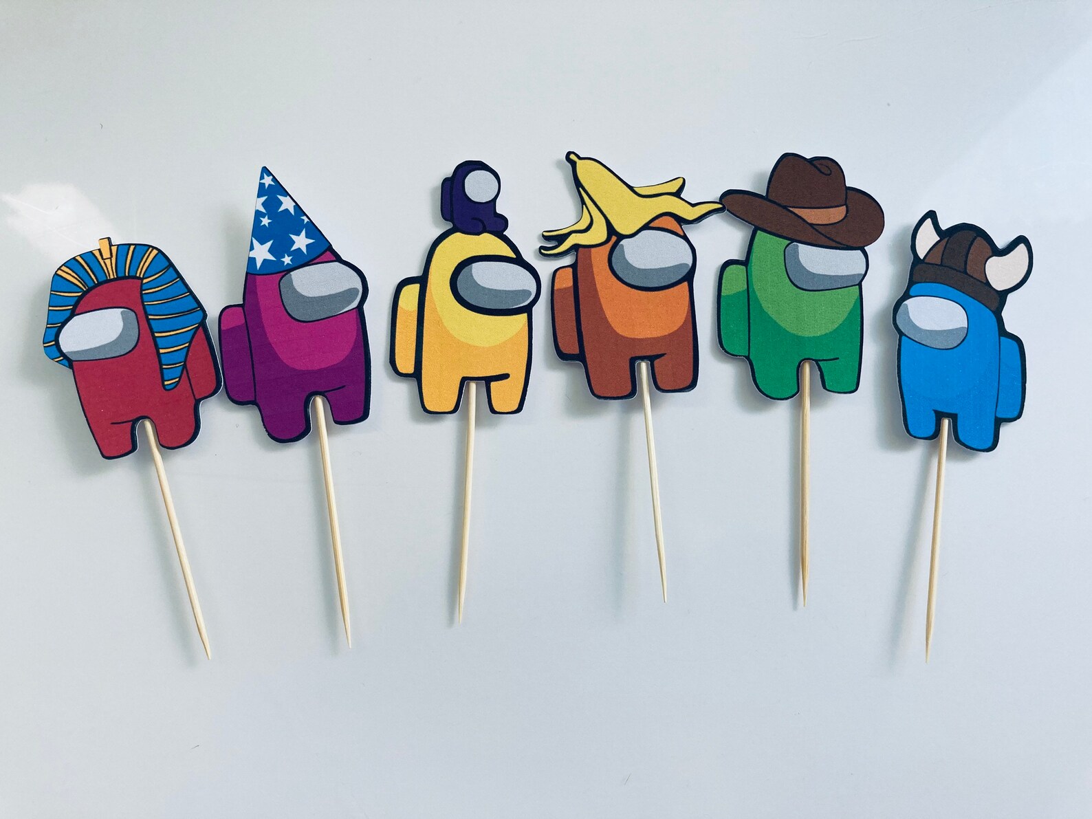 Handmade Among Us Cupcake Toppers. Custom Cupcake Toppers. Etsy UK
