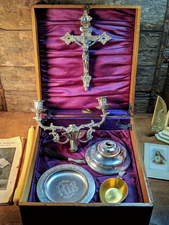 1897 Sick Call Outfit Made by Homan Silver Plate Company / Antique