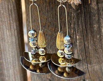 Vintage Estate Dangle Clips Earrings Issued to Christian Dior Unsigned